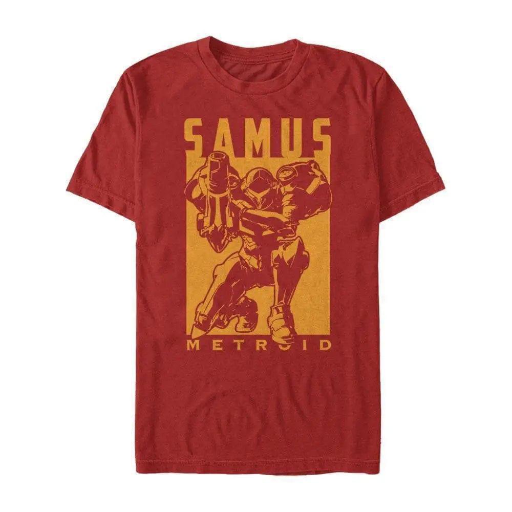 Metroid - Samus Aran Negative Space - T-Shirt