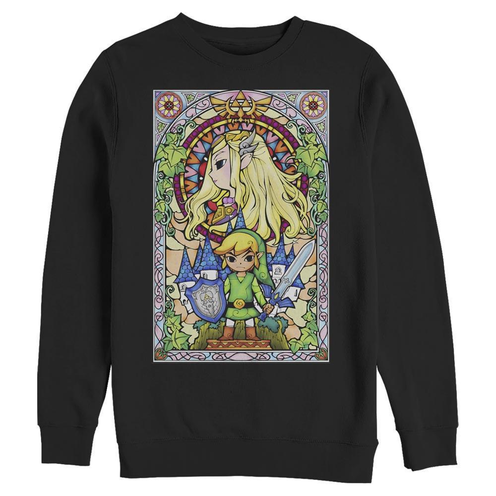 Die Legende von Zelda - Regal Stained Glas Art - Rundhalspullover Sweatshirt