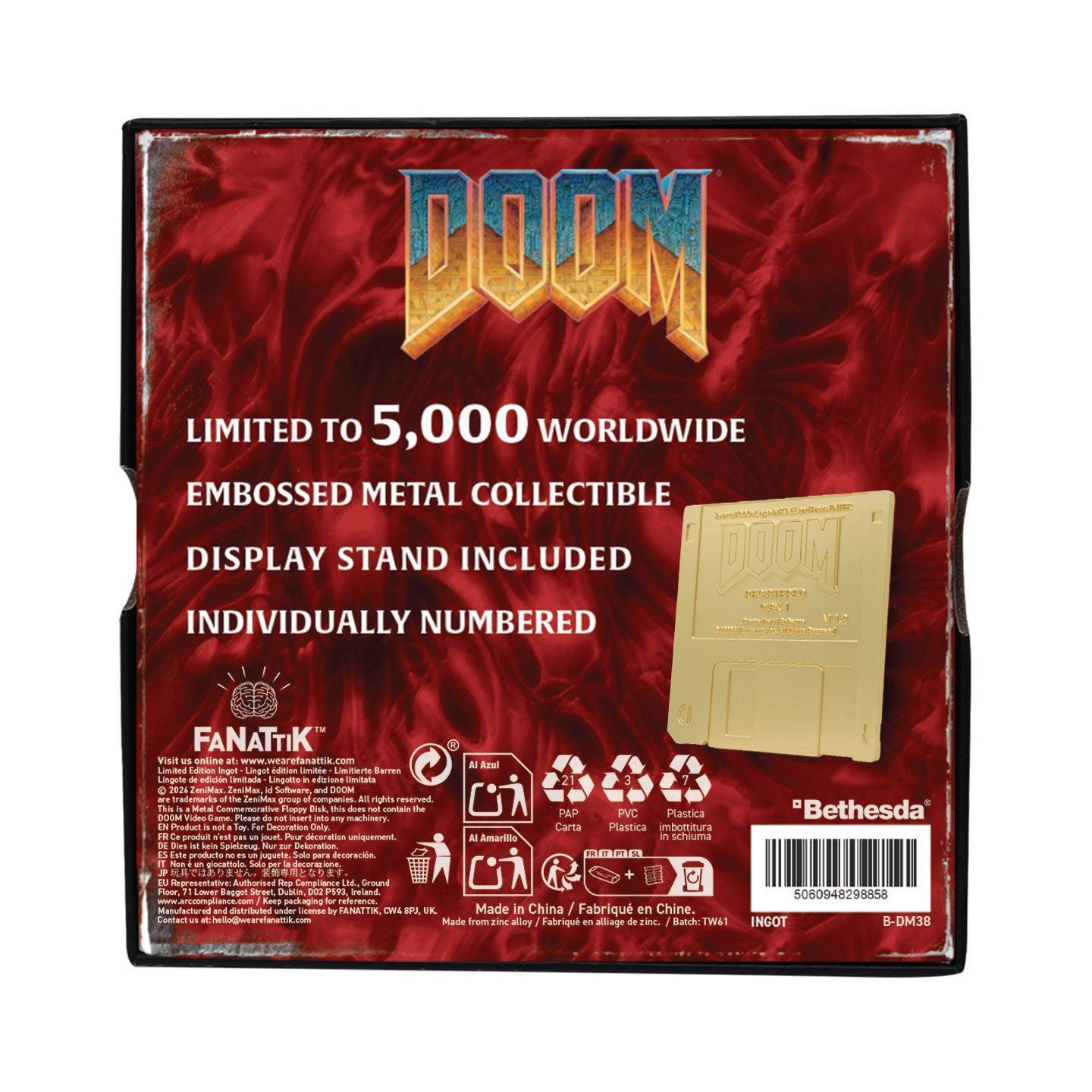 DOOM - Floppy Disk Limitierte Auflage Imitation Gold Plattiert - Replica
