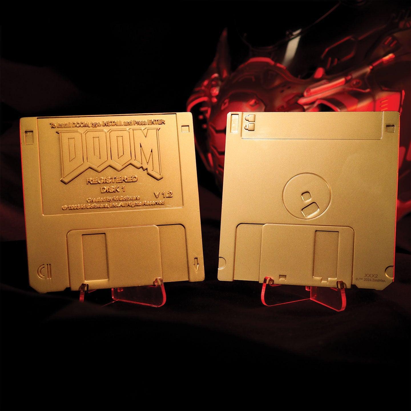 DOOM - Floppy Disk Limitierte Auflage Imitation Gold Plattiert - Replica
