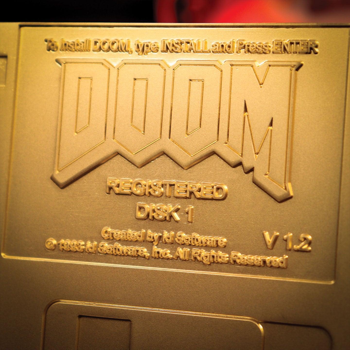 DOOM - Floppy Disk Limitierte Auflage Imitation Gold Plattiert - Replica