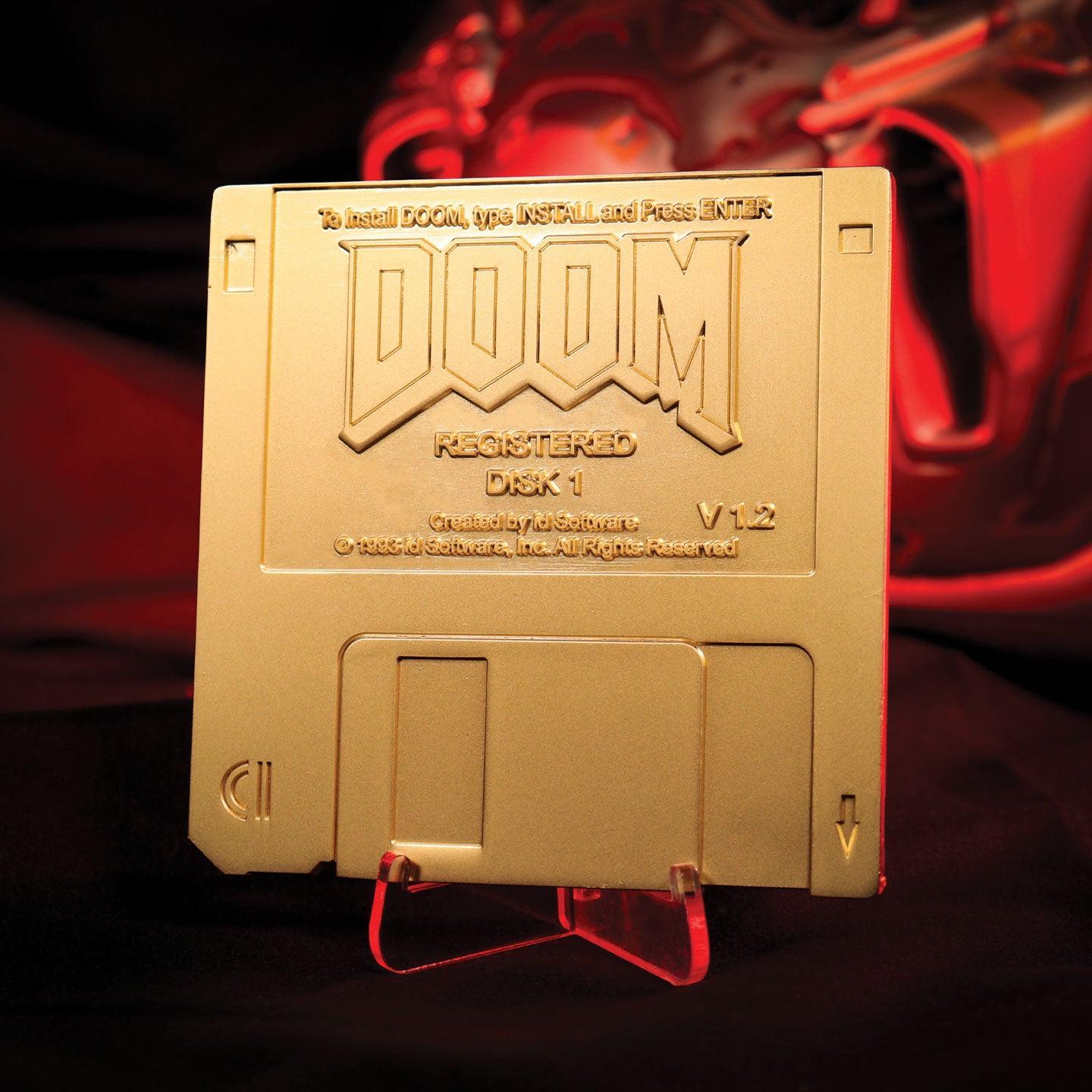 DOOM - Floppy Disk Limitierte Auflage Imitation Gold Plattiert - Replica