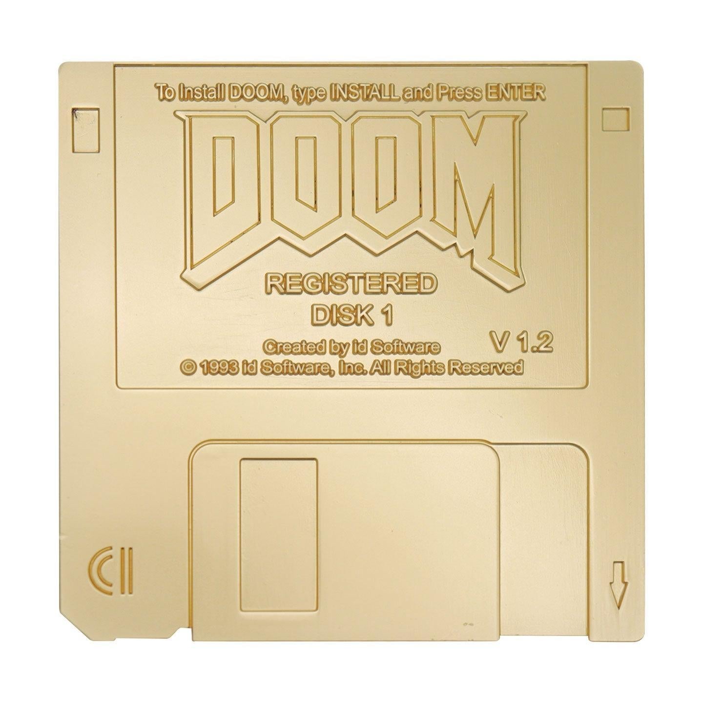 DOOM - Floppy Disk Limitierte Auflage Imitation Gold Plattiert - Replica