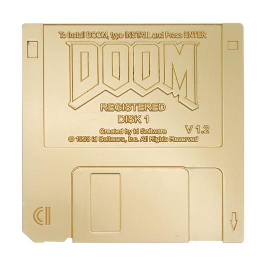 DOOM - Floppy Disk Limitierte Auflage Imitation Gold Plattiert - Replica