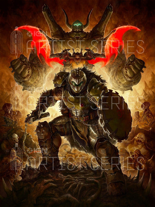 Doom The Dark Ages - Hellwalkers Limitierte Auflage Lithograph - Druck - 18x24