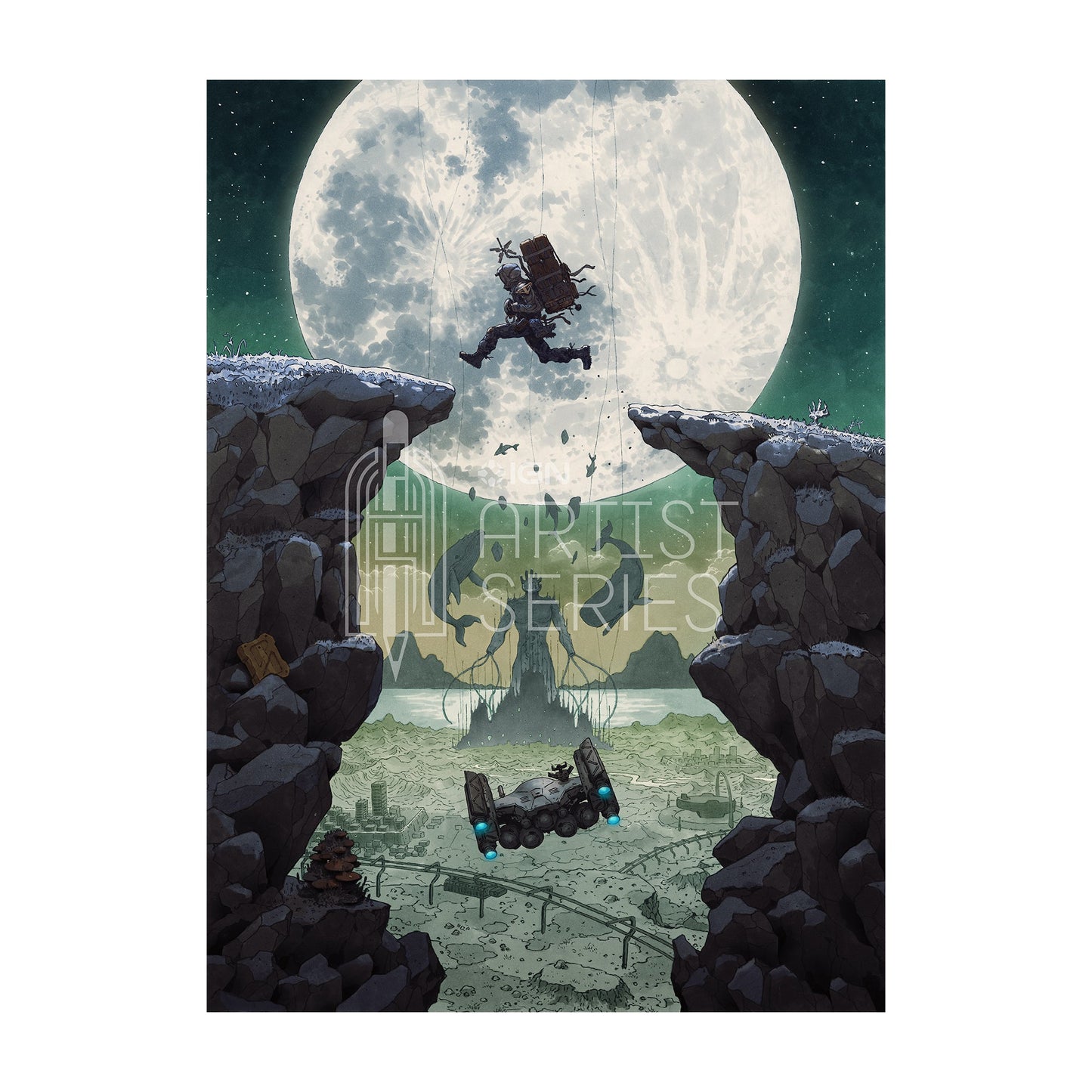 Death Stranding 2 On the Beach - Integrieren Sie Limitierte Auflage Acrylic - Print - 18x24