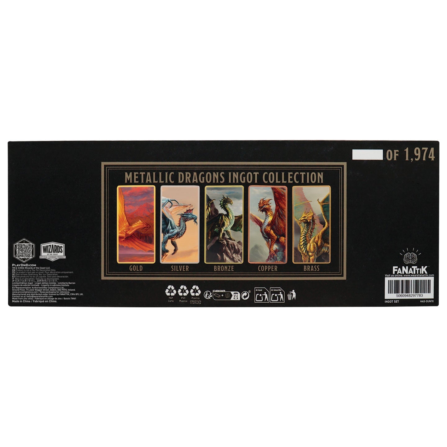 Dungeons and Dragons - Metallic Dragons 5 Stück - Barrenset
