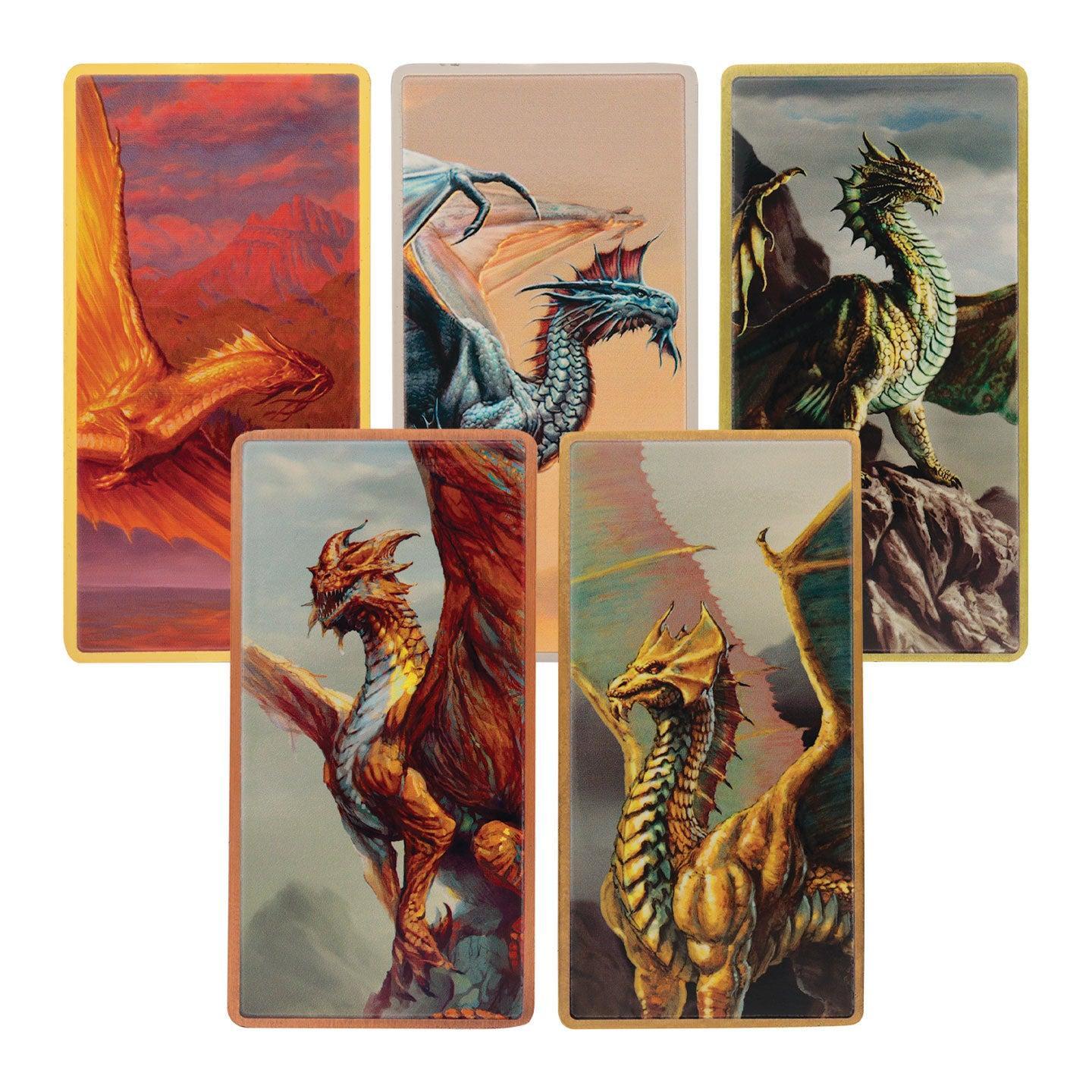 Dungeons and Dragons - Metallic Dragons 5 Stück - Barrenset
