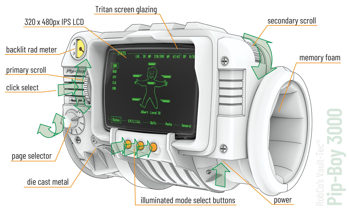 Fallout - Pip-Boy 3000 - Replik