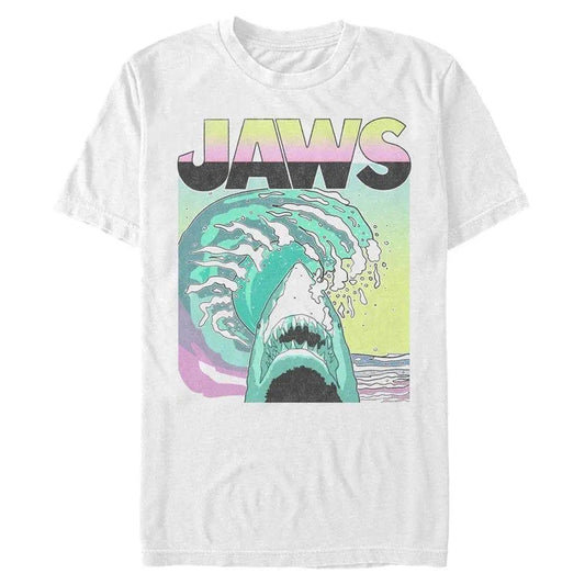 Retro Wave 1980er Jaws Poster für T-Shirt