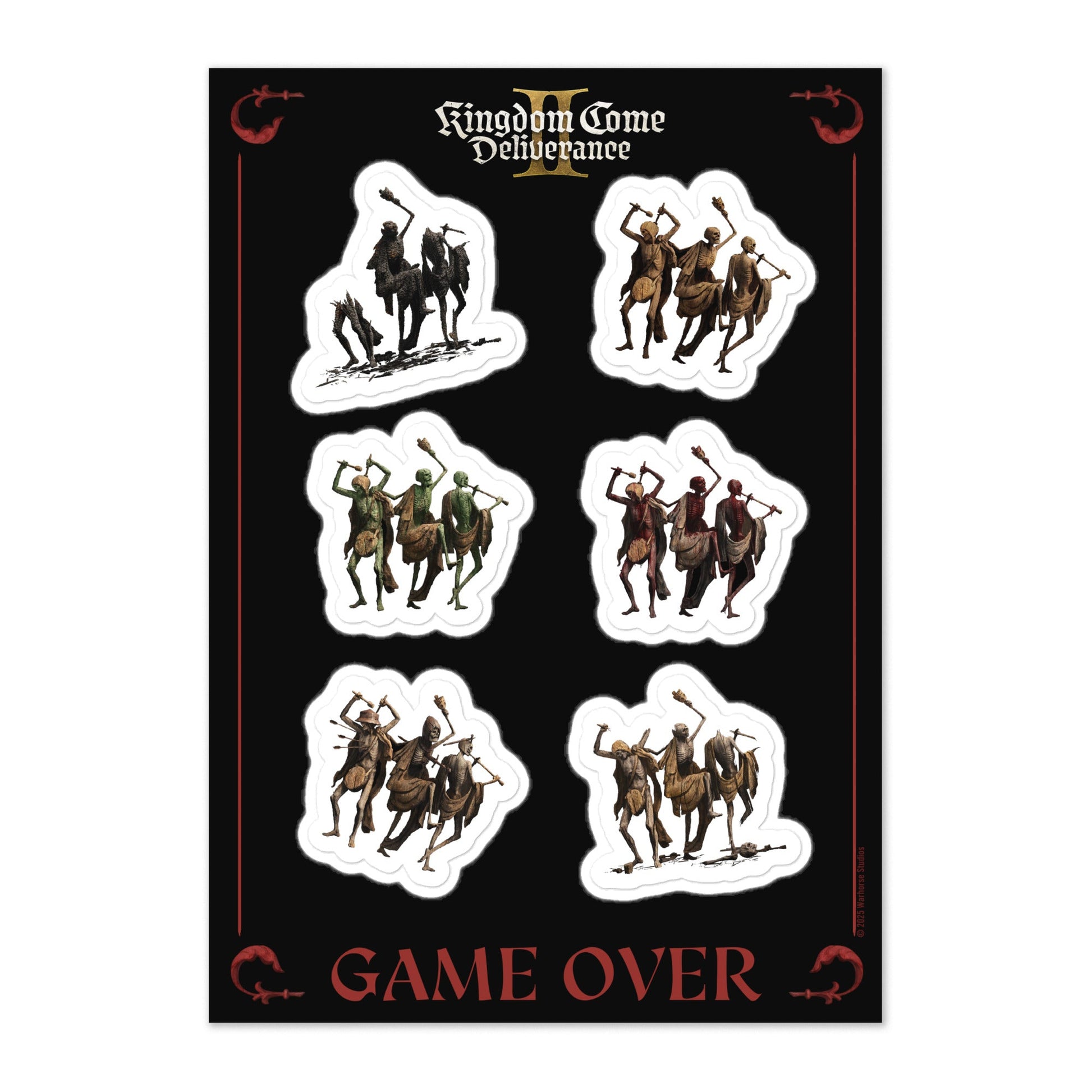 Kingdom Come Deliverance - Game Over - Aufkleberblatt