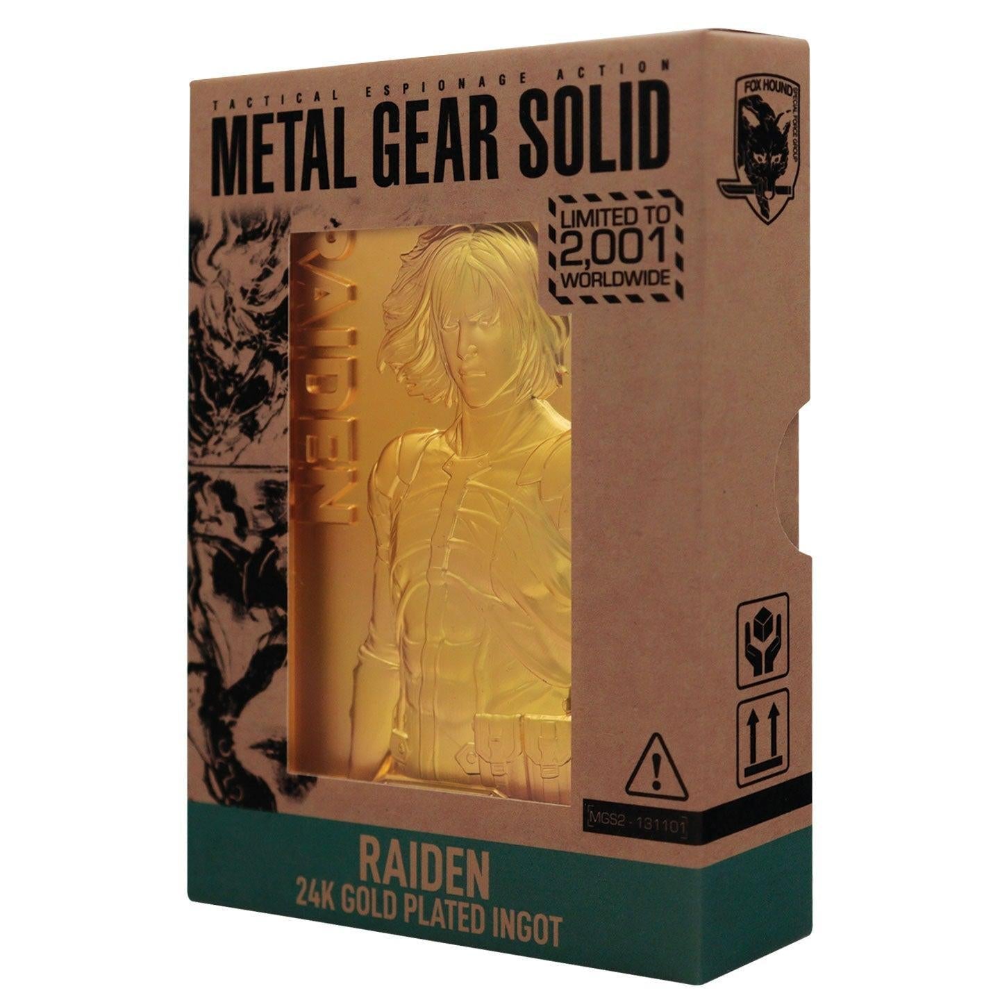 Metal Gear Solid 2 - 24k Goldplattierter Raiden - Barren