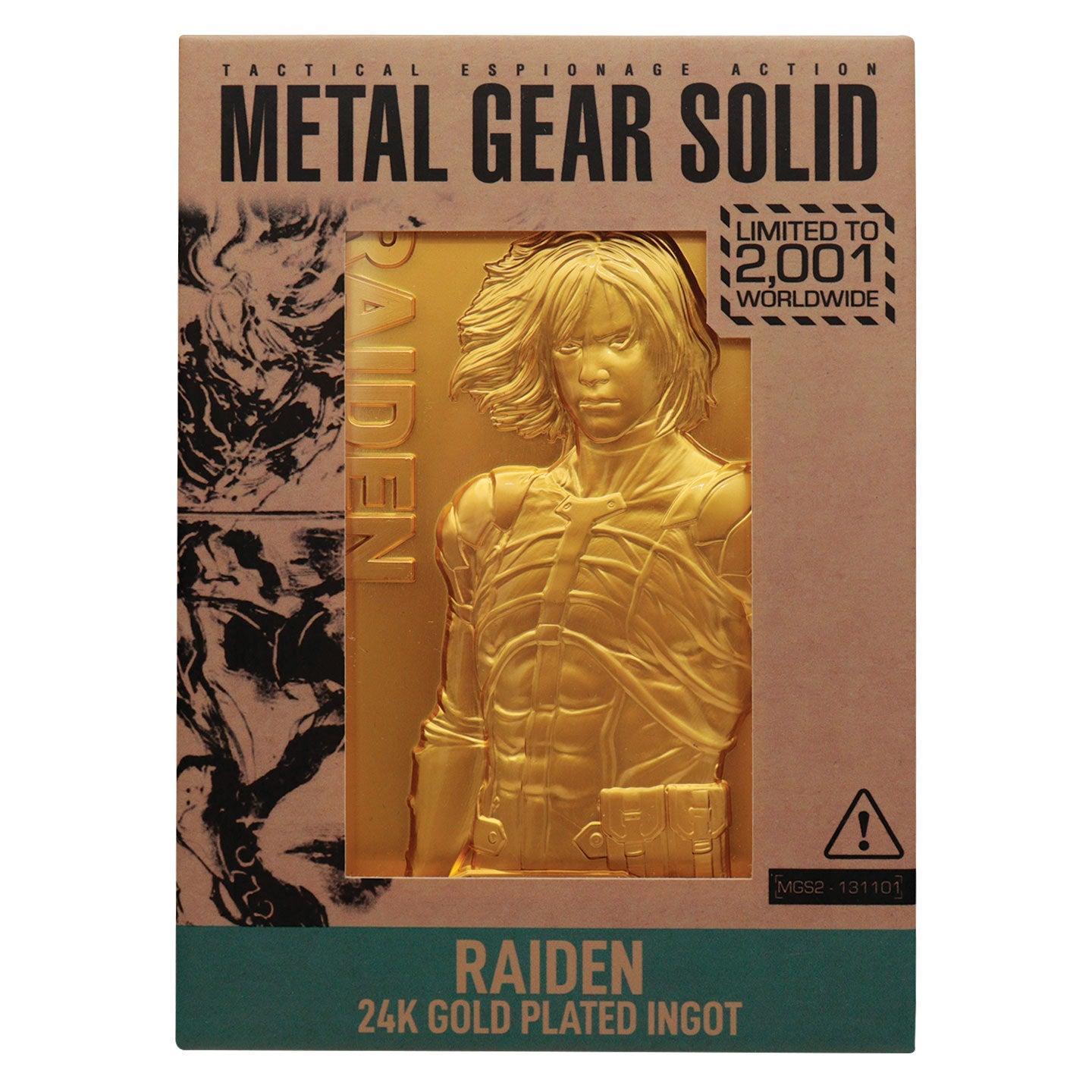 Metal Gear Solid 2 - 24k Goldplattierter Raiden - Barren