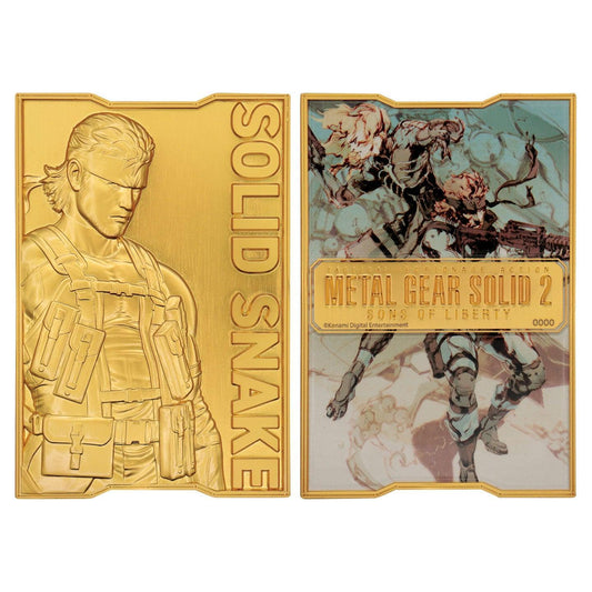 Metal Gear Solid 2 - 24k Goldplattierte Schlange - Barren