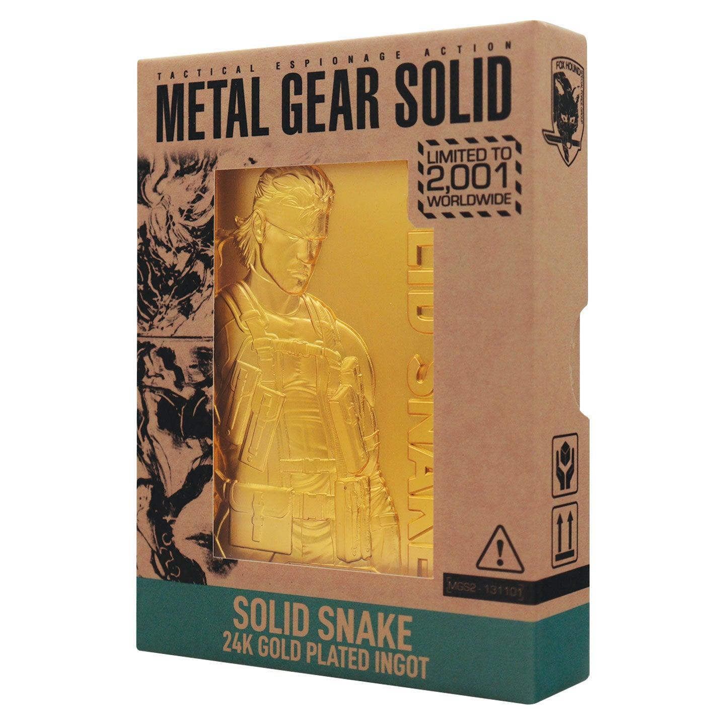Metal Gear Solid 2 - 24k Goldplattierte Schlange - Barren