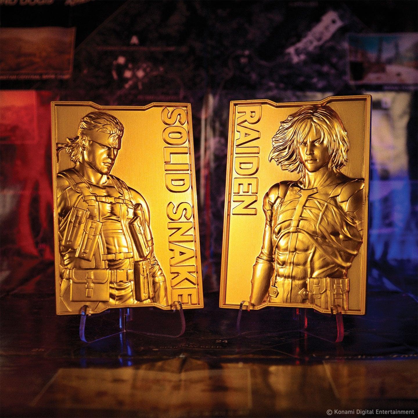 Metal Gear Solid 2 - 24k Goldplattierte Schlange - Barren