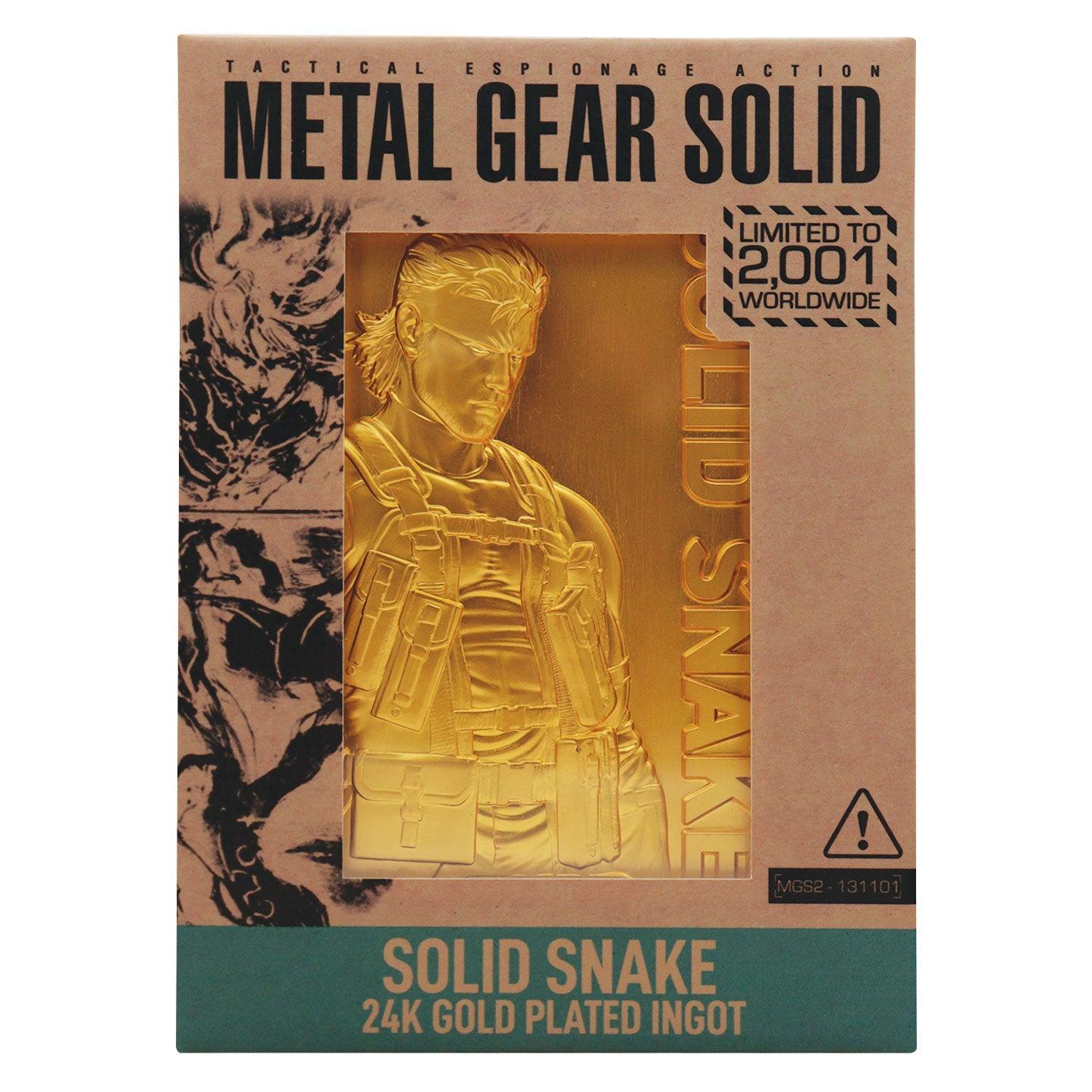 Metal Gear Solid 2 - 24k Goldplattierte Schlange - Barren