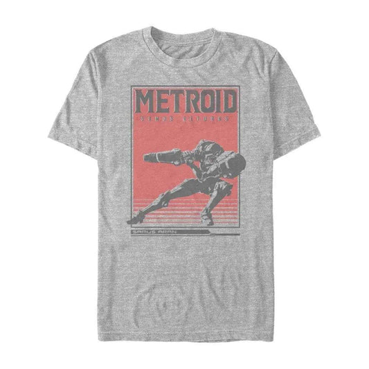 Metroid - Samus Solid Distressed - T-Shirt