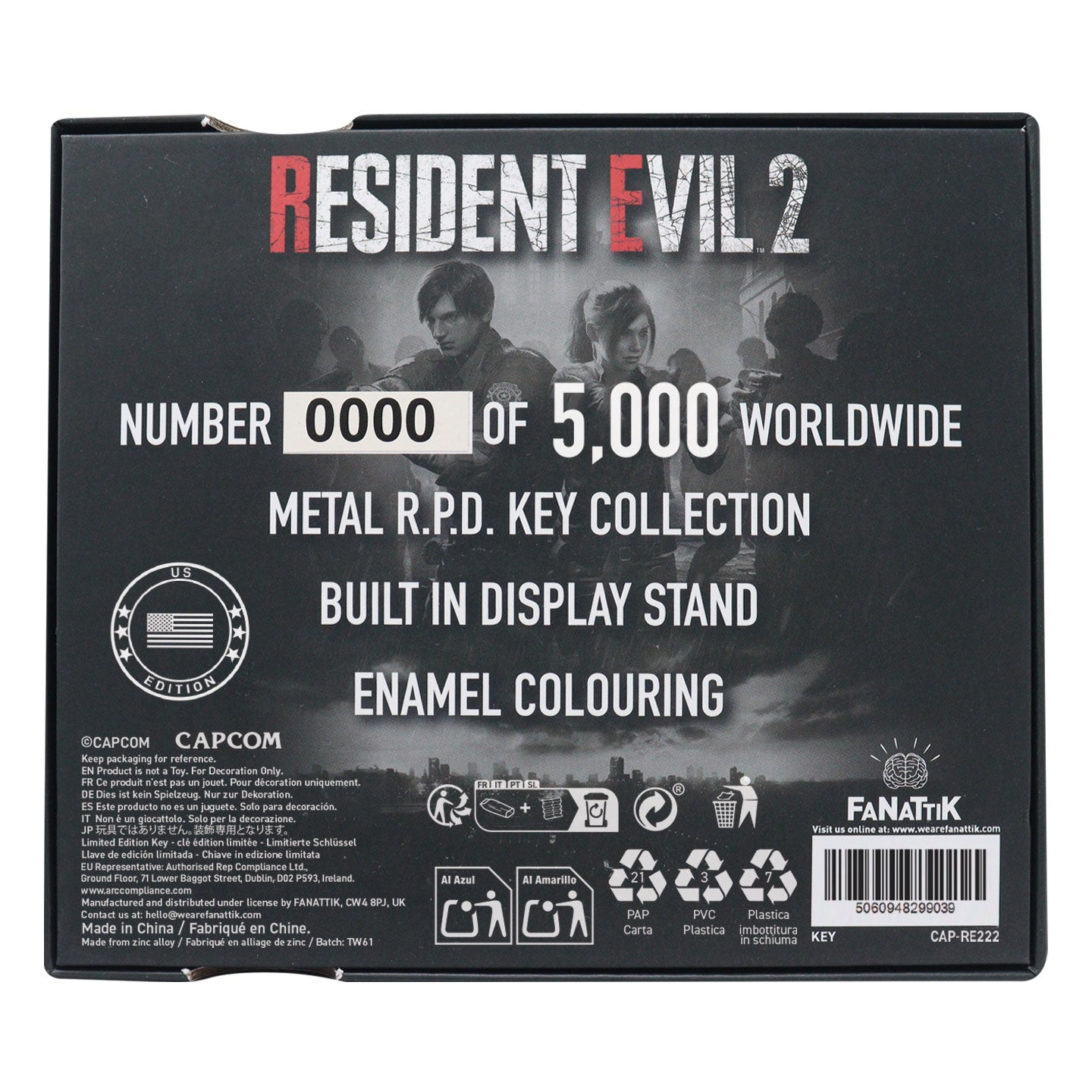 Resident Evil 2 - Set of Card Suit Keys - US-Variante