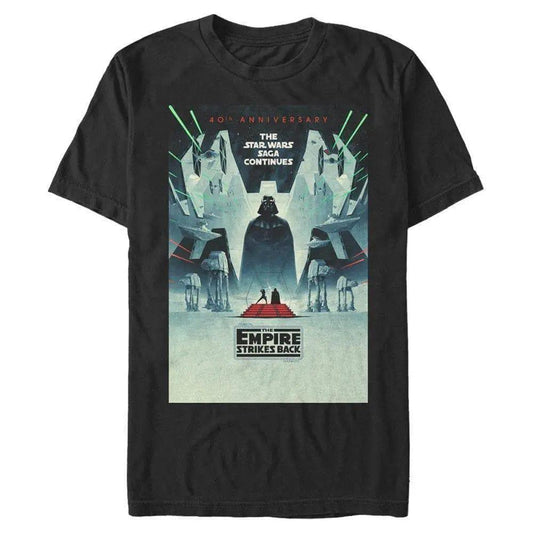 Star Wars - Empire schlägt 40-jähriges Jubiläums-Poster zurück - T-Shirt