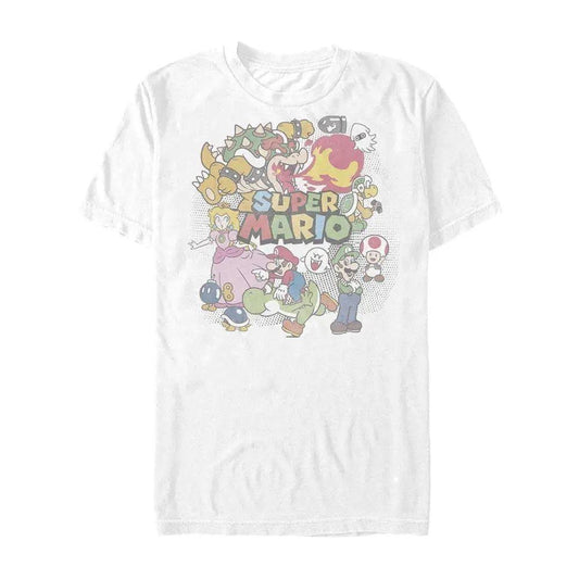 Super Mario Bros. - Mario Bros. Collage Distressed - T-Shirt