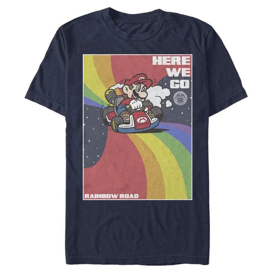 Super Mario Bros. - Rainbow Mario Kart - T-Shirt