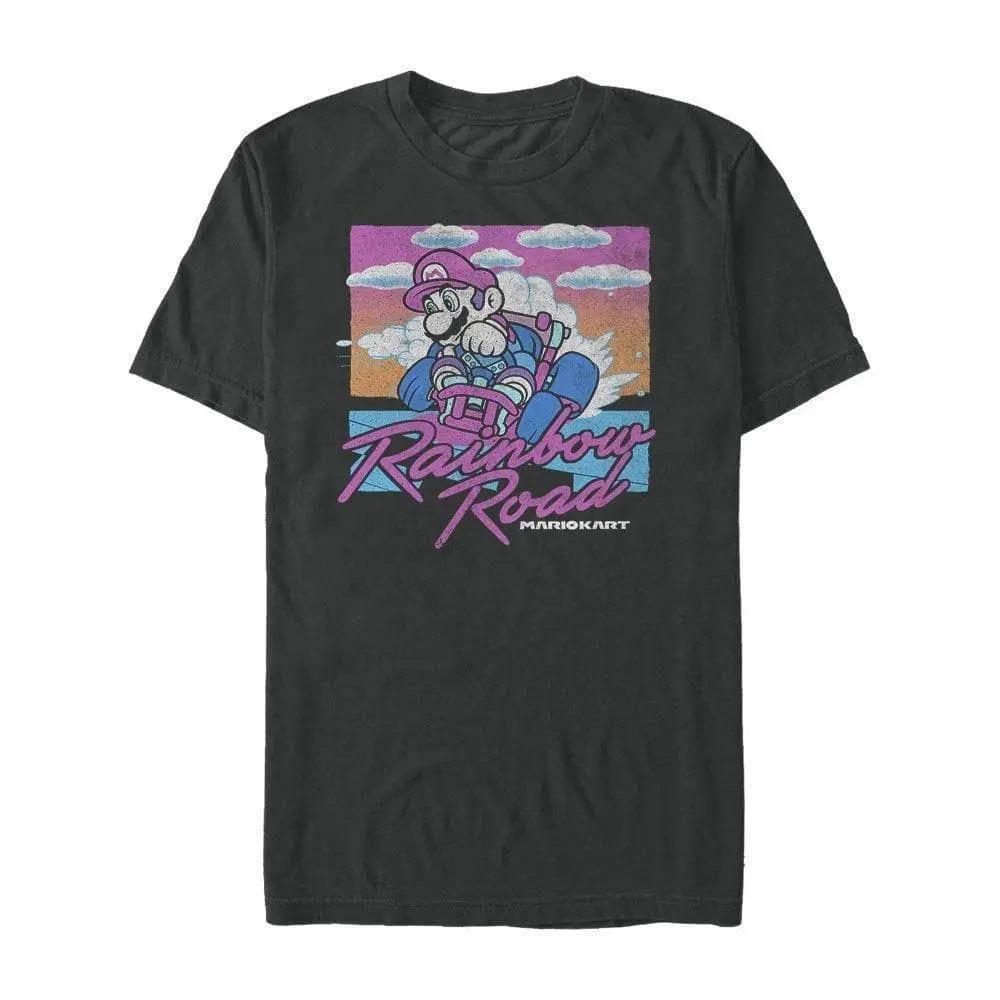 Super Mario Bros. - Rainbow Road Neon Nineties - T-Shirt