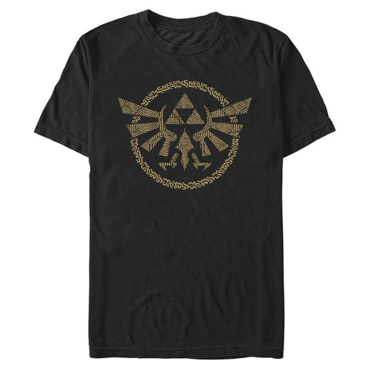 Die Legende von Zelda - Hyrule Wappen in Gold - T-Shirt