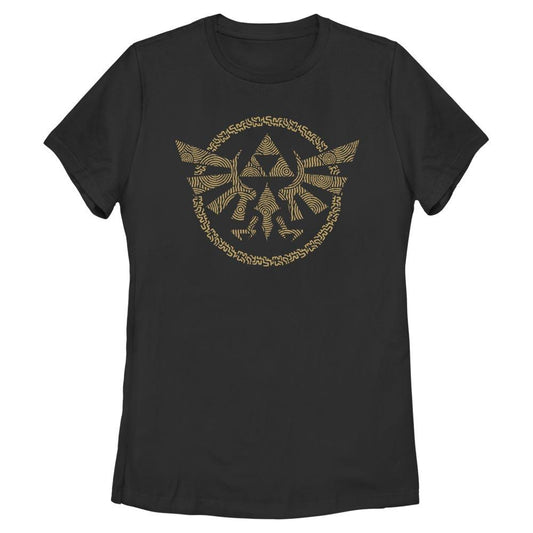 Die Legende von Zelda - Hyrule Wappen in Gold - T-Shirt