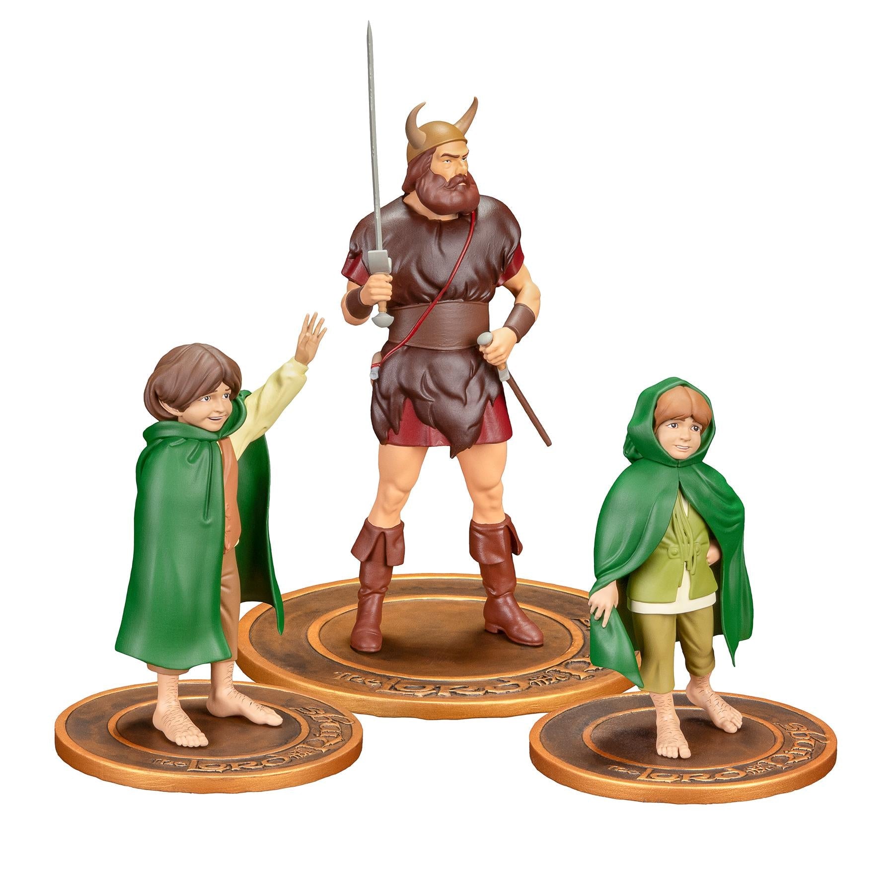 Der Herr der Ringe - Merry Pippin und Boromir PVC Figure - Statue Set