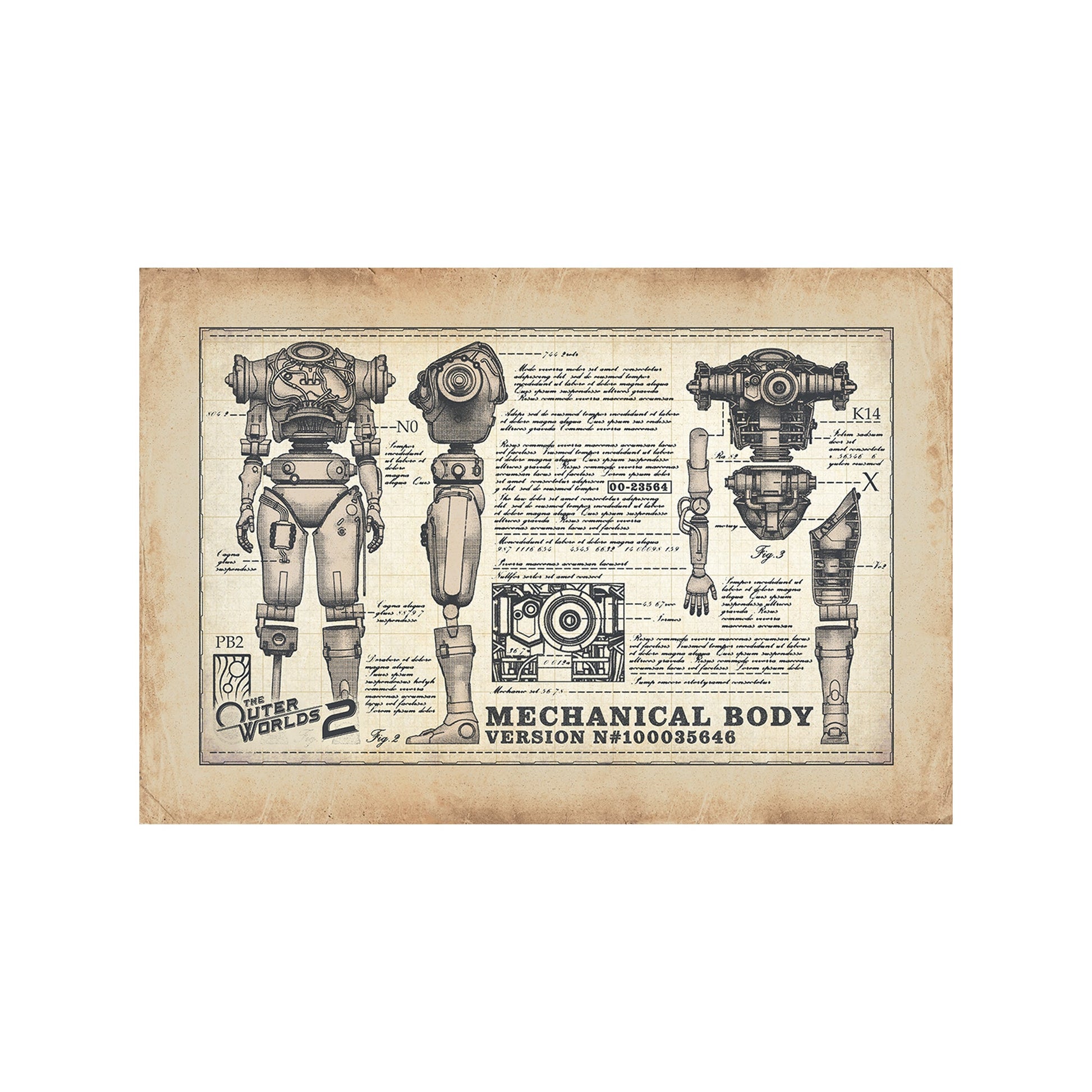 The Outer Worlds 2 - Mechanischer Körper - Print - 18x12